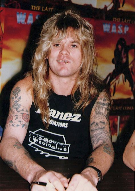 Chris Holmes in W.A.S.P.   #ChrisHolmes #wasp   @WaspFanClub facebook  #WaspFanClub Chris Holmes Wasp, Wasp Mcu, Wasp Band, Marvel The Wasp, Chris Holmes, 80s Rock Hair, Wasp Avengers, Hair Metal, Skid Row