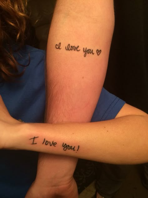 Handwritten tattoo! Girlfriend Tattoos, Marriage Tattoos, Couple Tattoos Unique Meaningful, Best Couple Tattoos, Cute Matching Tattoos, Tattoo For Boyfriend, Cute Couple Tattoos, Couple Matching Tattoo, Couple Tattoos Unique