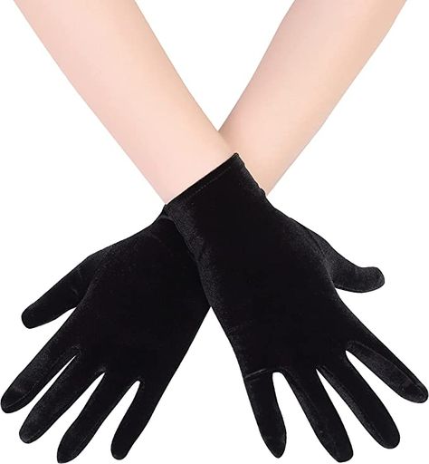 Amazon.com: EORUBE Short Opera Velvet Gloves for Women 1920s Flapper Stretchy Wrist Length Gloves Tea Party Halloween Costume Gloves (Deep Burgundy) : Clothing, Shoes & Jewelry Sandy Core, Tea Party Halloween, Burgundy Clothing, Women 1920s, Velvet Gloves, Costume Gloves, Gloves For Women, 1920s Flapper, Gloves Black