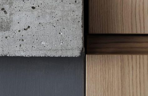 Wood And Concrete Interior, Materials Board Interior Design, Mood Board Interior, Concrete Interiors, Wood And Concrete, Concrete Materials, Material Board, Interior Design Boards, Concrete Color