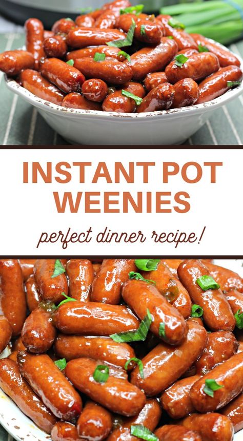 Instant Pot Cocktail Wiener Recipe - 3 Boys and a Dog Cocktail Weenies Instant Pot, Cocktail Wieners Recipe, Cocktail Weiner Recipes, Cocktail Weiners, Cocktail Wieners, Cocktail Weenies, Smokies Recipe, Fried Steak Recipes, Carrot Soup Recipes