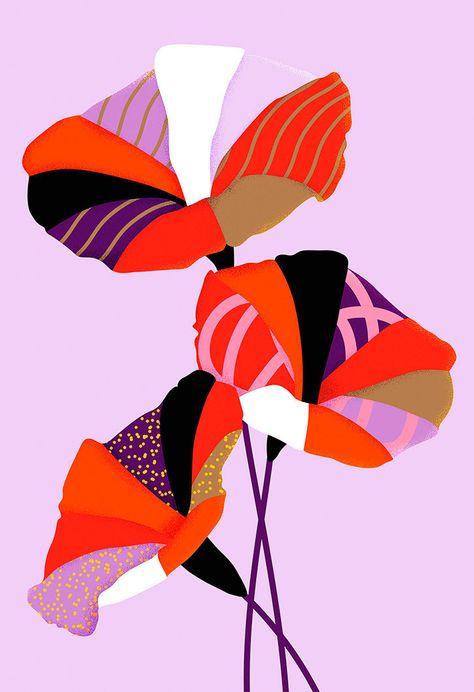 Karansingh-tokyo-illustration-itsnicethat12 Karan Singh, Illustration Art Design, Gesture Drawing, Trendy Flowers, Art And Illustration, Arte Floral, Flower Illustration, Floral Illustrations, Op Art