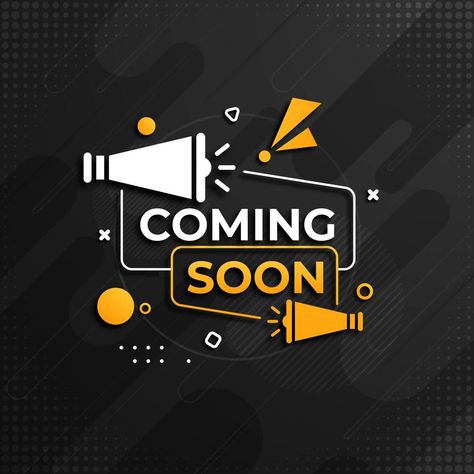 Coming soon with megaphone design. Vector illustration on abstract background Announcement Background Design, Coming Soon Poster Design, Coming Soon Background, Banner Background Images, Banner Background, Design Vector, Abstract Background, Abstract Backgrounds, Background Design