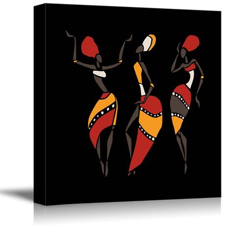 Dancers Silhouette, African Dancers, Dancer Silhouette, African Paintings, Afrikaanse Kunst, African Art Paintings, World Cultures, Prints Wall Art, African Women