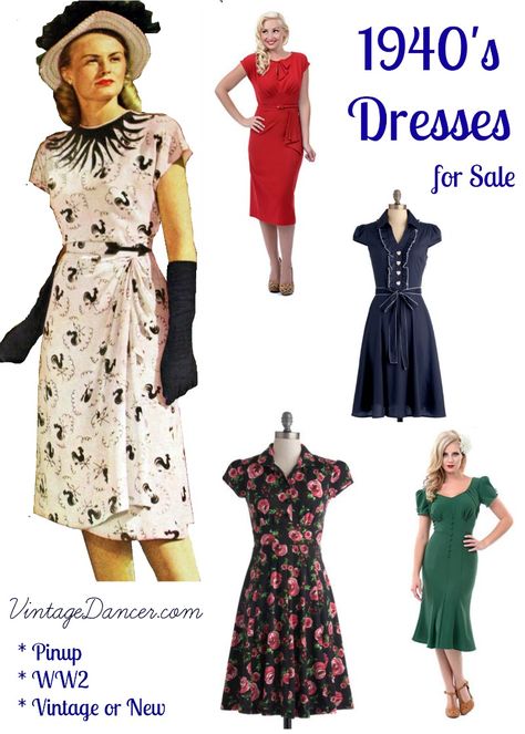 1940 dresses for sale 1940s Costume Women, 1940s Fashion Women Evening, 1940's Dresses, Outfits 40s, 1940s Clothing, 1940s Hair, 1940 Dress, 1940s Fashion Women, 1940 Style