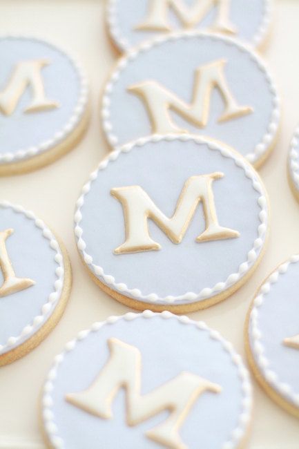 <3 Baptism Cookies, Monogram Cookies, Candy Ideas, The Letter M, Baby Theme, Sugar Cookie Designs, Valentines Day Cookies, Pretty Cookies, Creative Cookies