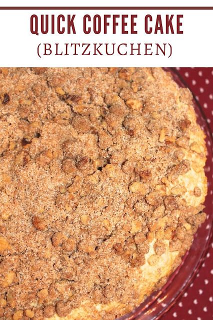 Quick Coffee Cake, Lightning Cake, German Coffee Cake, German Coffee, 2023 Recipes, Springform Pan Cake, Quick Coffee, Afternoon Coffee, Peanut Butter Pie