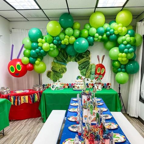 Amazon.com: Beaumode DIY 141pcs Green Caterpillar Balloon Garland Kit For First Birthday Baby Shower Kids Hungry Caterpillar Themed Party Decoration (Green) : Toys & Games Green Caterpillar, Baby First Birthday Themes, Hungry Caterpillar Party, Hungry Caterpillar Birthday, Boys First Birthday Party Ideas, Twins 1st Birthdays, Baby Boy First Birthday, First Birthday Themes, The Very Hungry Caterpillar