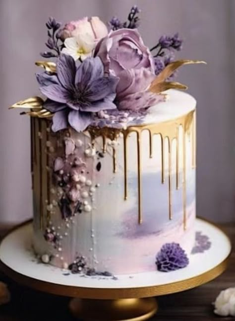 50th Birthday Purple And Gold, 50th Birthday Cake For Women Purple, 40th Birthday Cake For Women Purple, Purple 50th Birthday Cake, 40th Birthday Ideas For Women Purple, 50th Birthday Ideas For Women Purple, Purple 60th Birthday Party Ideas, 50 Shades Of Purple Birthday Party, Birthday Cake Purple And Gold