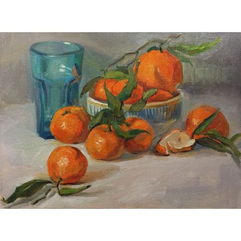 #clementine #orange #fruit #oil #art #artist #artwork #oiloncanvas #oilpaintings #oilpaint #painting #artforsale Still Life Oil Painting Fine Art, Orange Oil Painting, Clementine Art, Orange Painting, Oil Art, Realism Painting, Still Life Oil Painting, Oil Canvas, Daily Painting