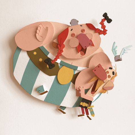 Marco Raffaelli recreates classic cartoon characters in paper — see more crafts by Marco > https://on.be.net/3lrfvyI Construction Paper Art, Albert Uderzo, Cut Paper Illustration, Cartoon Paper, Paper Cutout Art, Origami Paper Art, Cool Paper Crafts, Paper Illustration, Design Paper