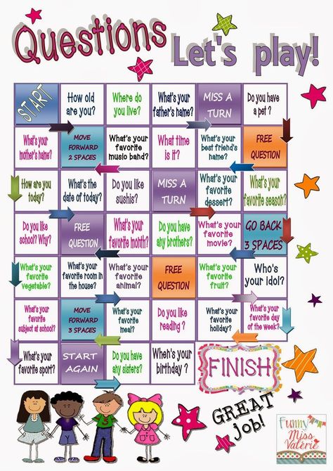 QUESTION WORDS CLASSROOM POSTERS - English ESL Worksheets Fun English Activities, Activities For High School Students, Speaking Games, Activities For High School, Printable Board Games, Esl Games, Free Printable Games, English Games, Reading Humor