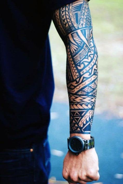 Top 53 Tribal Forearm Tattoo Ideas [2021 Inspiration Guide] Maori Tattoos, Polynesian Tattoos, Marquesan Tattoos, Maori Tattoo Designs, Cool Arm Tattoos, Forearm Tattoo Design, Forearm Sleeve Tattoos, Inspiration Tattoos, Shoulder Tattoos