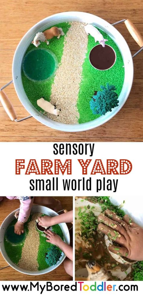 How to Set Up a Sensory Farm Yard Small World Farm Craft For Toddlers, Farm Activities For Toddlers, Homemade Squishies, Toddler Sensory Bins, Farm Preschool, Fun Activities For Toddlers, Farm Activities, Toddler Sensory, Farm Crafts