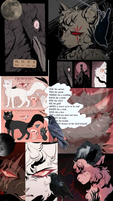 CROWSONG , LOUIXIE , OC Louixie Art, One For Sorrow, Artist Study, Warrior Cats, Dark Forest, Not Mine, All Art, Quick Saves, Art