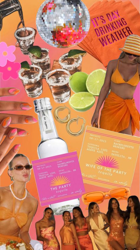 Pink Tequila, Summer Bachelorette Party, Mexico Bachelorette, Bachelorette Inspo, Tropical Bachelorette, Sunset Party, Palm Springs Bachelorette, 25th Birthday Parties, Bachelorette Party Weekend