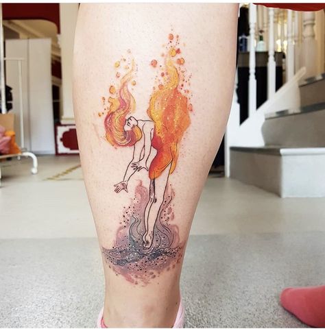 Blue Flame Tattoo, Phoenix Feather Tattoos, Fire Tattoos, Red Dragon Tattoo, Forever Tattoo, Our Mindful Life, Health Tattoo, Light Tattoo, Flame Tattoos