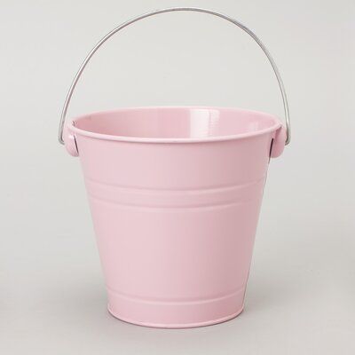 Gracie Oaks Metal Bucket (Set of 12) Color: Pink Laundry Hamper Storage, Milk Churn, Soft Storage, Hamper Storage, Metal Bucket, Fabric Storage Bins, Fabric Drawers, Fabric Bins, Wire Baskets