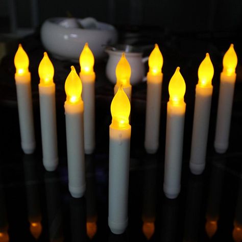 Extensive Use Of A Set Of 12 Plastic Strip Lamp Head Flame Flicker LED Candle Christmas Candle Lights, Flameless Taper Candles, Led Taper Candles, Long Candles, Electronic Candles, Led Pillar Candle, Theme Harry Potter, Led Candle Lights, Flameless Led Candles