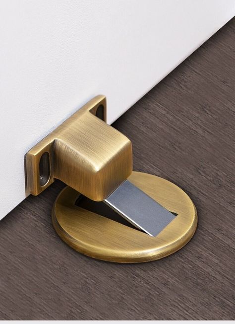 These stopper have two ways to install( All will come with the stopper). 1.Self Adhesive 2.Install with screw It is suitable for 6-17mm space between the door and floor. Bedroom Door Hardware, Modern Door Knob, Door Stopper Ideas, Small Bathroom Door, Unique Door Knobs, Door Handles And Locks, Doors And Floors, Magnetic Door, Door Stops