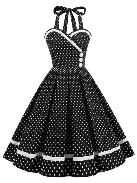 Christmas Dress Women Parties, Design With Lines, Boho Dress Plus Size, Vintage Halter Dress, Halter Pattern, Halter Dresses, Lines And Dots, 60s Women, Dresses 1950s