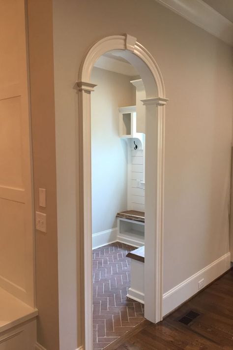 Wood arch trim kit from CurveMakers, Inc.  Prefabricated and ready to install. Arched Bathroom Doorway, Trim For Arched Doorways, Trim Around Arched Doorway, Arch Doorway Trim, Arch Shaped Door, Remove Arched Doorway, Archway Trim, Arched Entryway, Arch Home