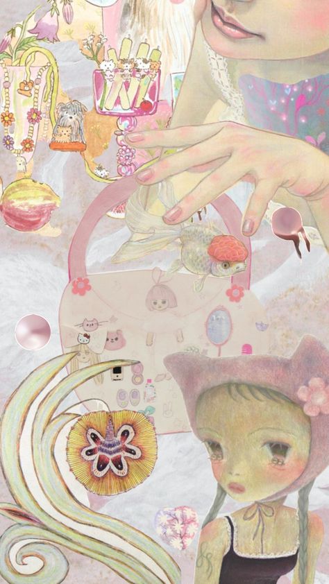 Feminine Wallpaper Iphone, Pastel Japan, Aya Takano, Macbook Air Wallpaper, Cocoppa Wallpaper, Wallpaper Disney, Iphone Wallpaper Pattern, Art Pastel, Sea Witch