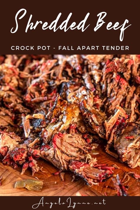 Crock Pot Shredded Beef Shredded Roast Beef, Crock Pot Shredded Beef, Shredded Beef Sandwiches, Shredded Beef Recipes, Barbacoa Recipe, Coleslaw Salad, Searing Meat, Beef Sandwich, Shredded Beef