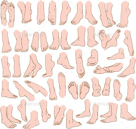 Woman Man Feet Pack 2 - People Characters Figure Drawing Tutorial, Feet Drawing, Male Figure Drawing, Human Anatomy Drawing, Hand Drawing Reference, Human Figure Drawing, Anatomy Sketches, Body Reference Drawing, 캐릭터 드로잉