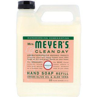 Mrs. Meyers Clean Day, Liquid Hand Soap Refill, Geranium Scent, 33 fl oz (975 ml) iherb Hand Soap Gift, Diy Hand Soap, Mrs Meyers, Citrus Fragrance, Cleaning Day, Liquid Hand Soap, Foaming Hand Soap, Aloe Vera Extract, Soap Gift