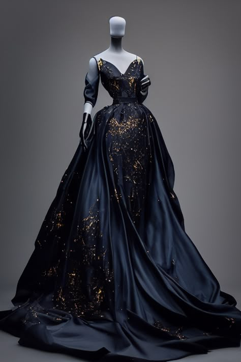 ACOTAR Night Court inspired gown Laura Fantasy Gown, Feyre Velaris Outfit, Villain Ball Gown, Amanda Fantasy Gown, Sarah Fantasy Gown, Night Court Inspired Outfits, Dark Fantasy Ballgown, Night Court Ball Gown, Starfall Ball Gown