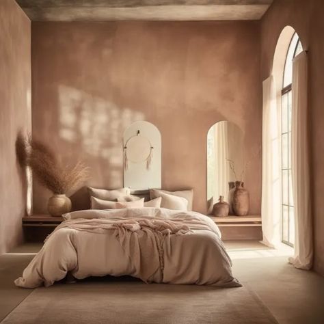 Climbing Rose Pink Limewash, Hygge Apartment, Almond Flower, Desert Climate, Limewash Paint, Hot Desert, Lime Paint, Climbing Rose, Rammed Earth