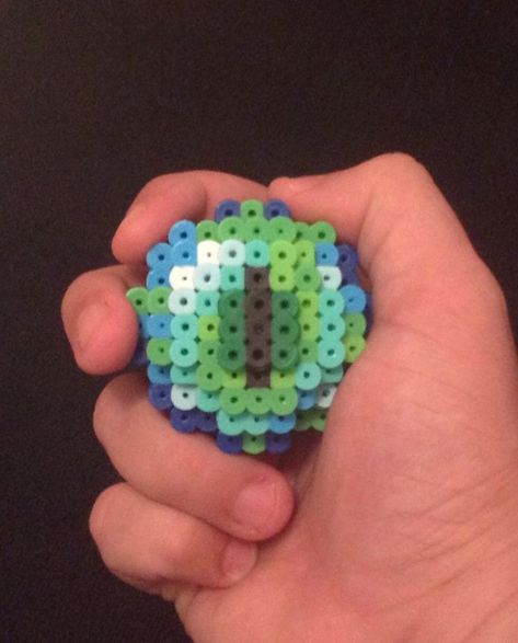 Eye Of Ender, Minecraft Frog, Minecraft P, Minecraft Beads, Easy Perler Bead Patterns, Pearl Beads Pattern, Easy Perler Beads Ideas, 3d Perler Bead, Art Perle