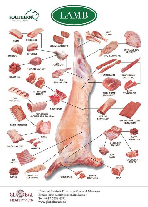 Meat Cuts Chart, Beef Cuts Chart, Gifts For Chefs, Culinary Lessons, Food Calorie Chart, Lamb Cuts, Cooking Gifts, Raising Farm Animals, Culinary Cooking