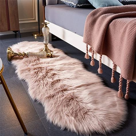 Floor Sofa Living Room, Fuzzy Area Rug, Dusty Pink Bedroom, Fluffy Rugs, Fuzzy Rug, Floor Sofa, Faux Fur Rug, Fur Rug, Pink Bedrooms