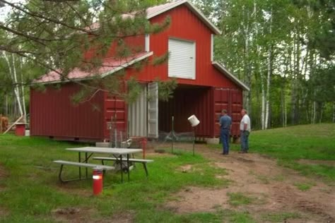 Shipping Container Barn, Shipping Container Sheds, Shipping Container Buildings, Shipping Container Ideas, Shipping Container Design, Shipping Container Cabin, Container Home Designs, Sea Containers, Container Living