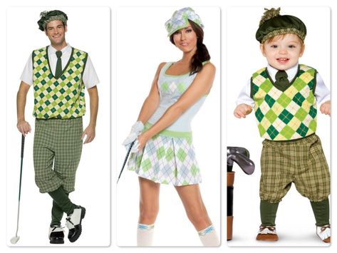 family costume ideas | Father & Son Golf Costumes | Women’s Adult Golf Costume Golf Halloween Costume, Golf Costume, Club Halloween Party, Golf Costumes, Golf Family, Family Golf, Golf Halloween, Mother Daughter Matching Outfits, Cute Couple Halloween Costumes