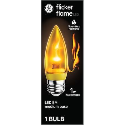 GE Flame Bulb 1-Watt EQ B11 Warm Candle Light Candle Bulb LED Light Bulb in the Decorative Light Bulbs department at Lowes.com Warm Candle, Colored Light Bulbs, Led Decorative Lights, Outdoor Light Bulbs, Indoor Chandelier, Decorative Light Bulbs, Light Bulb Candle, Flickering Lights, Gas Lights