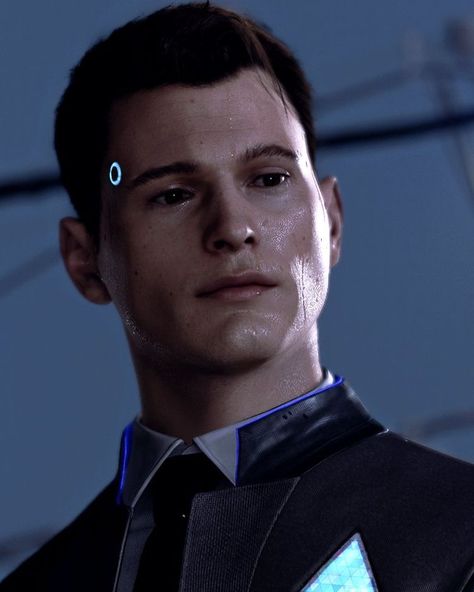 Connor Dbh, Connor Rk800, Detroit Become Human, Human, On Twitter, Twitter, Blue, Black