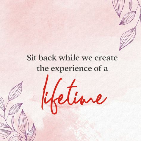 Sit back and relax while we create the experience of a lifetime✨

.
#events #eventstyling #eventdecor #eventplanner #weddingdiaries #beautiful #beautifuldestinations #love #quotes #quotestagram #✨ #lunkedevents Event Planning Quotes Posts, Event Manager Quotes, Wedding Venue Quotes, Event Management Quotes, Event Planner Quotes Business, Summer Party Quotes, Event Planner Quotes, Wedding Planner Quotes, Wedding Planning Quotes