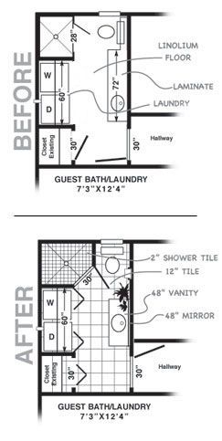 Small Bathroom And Laundry Room Combo Floor Plans, Narrow Bathroom And Laundry Room Combo, Bathroom Through Laundry, Small Basement Bathroom With Laundry, Laundry With Half Bath, Bathroom Layout With Laundry, Laundry Room With Toilet And Sink Layout, Laundry Shower Combo, Laundry With Shower And Toilet