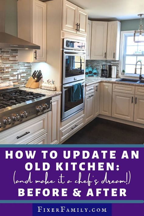 Small Old Kitchen, 1980 Kitchen, High End Appliances, Kitchen Peninsula, Diy Kitchen Renovation, Kitchen Upgrades, Old Kitchen, Our Story, Diy Kitchen