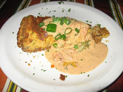 Alligator Sausage Cheesecake at Jacques-Imos in New Orleans... AMAZING! Shrimp Cheesecake, Alligator Sausage, Fried Alligator Recipe, The Food Network, Gumbo Recipe, Louisiana Recipes, Creole Recipes, Andouille Sausage, Andouille