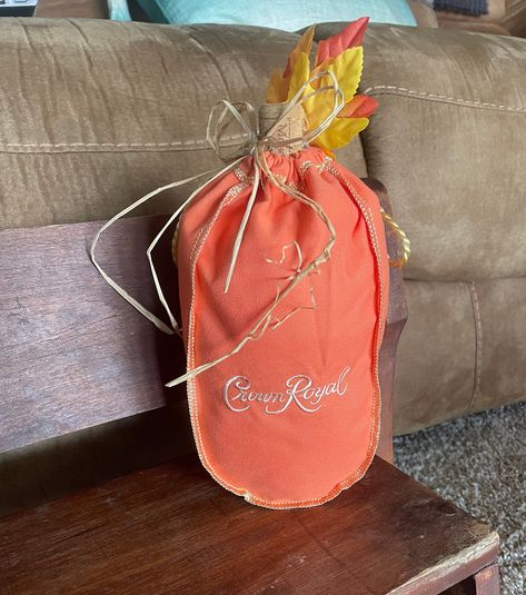 Crown Royal Bottle, Crown Royal Bags, Crown Crafts, Diy Crown, Christmas Wine Bottles, Quilts For Sale, Christmas Wine, Bottle Bag, Crown Royal