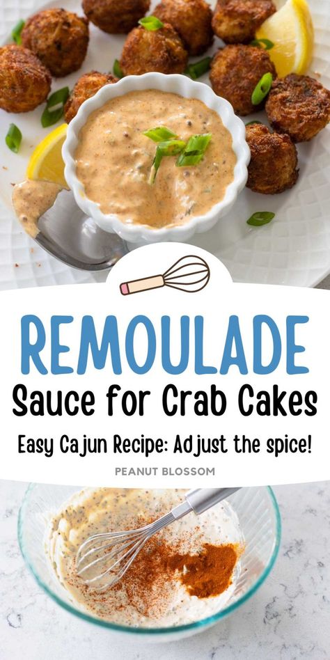 Spicy Remoulade Sauce for Crab Cakes Crab Imperial Sauce, Remuloude Sauce, Sauce For Crab Cakes Easy, Remuloude Sauce Recipe, Sauce For Crab Cakes, Cajun Recipes Easy, Frozen Crab Cakes, Cake Sauce, Crab Cake Sauce