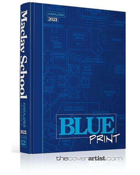 "Blue Print" - Maclay School - Tallahassee, FL  Even if you’re not ready for a cover appointment, book one before you need one! Dates are very limited and won’t last long. You’ll be glad you reserved your spot.  http://www.thecoverartist.com/contact  ***  #YearbookIdeas  *Actual cover may differ from one presented here. I’m just a consultant.  #YBK #Yearbook #YearbookCover #YearbookTheme #YearbookIdea #BookCover #CoverDesign #Bookstagram #GraphicDesign #AdobeIllustrator Yearbook Covers Design, Yearbook Cover, Band Room, Yearbook Covers, Yearbook Themes, Appointment Book, Science Center, Not Ready, Theme Ideas