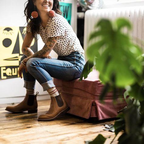 Red Wing Heritage Women on Instagram: “The 6-Inch Chelsea is new and is the perfect Indoor/Outdoor option for fall. #redwingwomen #redwingheritage” Womens Red Wing Boots Outfit, Red Wing Boots Women's Outfit, Womens Red Wing Boots, Red Wings Boots Outfit, Red Wing Women, Styling Boots, Wing Boots, Red Wing Boots, Chelsea Boots Women