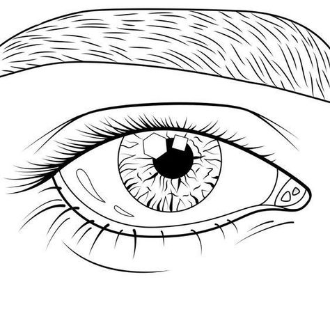 Eye Coloring Pages, Aesthetic Eye, Ink Sketchbook, Coloring Stuff, Graffiti Lettering Fonts, Adult Coloring Designs, Easy Drawings Sketches, Aesthetic Eyes, Outline Art