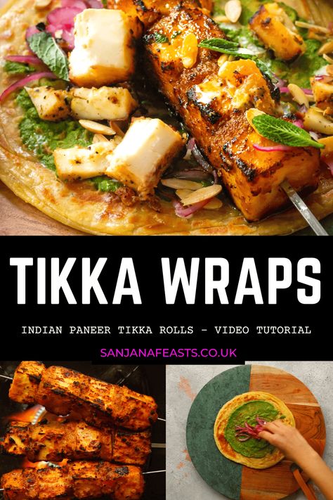 Paneer Marinade Recipe, Paneer Wrap, Paneer Tikka Wrap Recipe, Paneer Wraps Indian, Paneer Tikka Sandwich, Marinated Paneer, Sheet Pan Paneer Tikka, Achari Paneer Tikka, Grilled Paneer