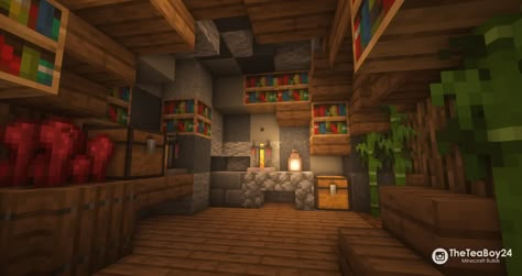 Brewing Room Minecraft Ideas, Minecraft Motivation, Brewing Room Minecraft, Minecraft Brewing, Minecraft Potions, Simple Minecraft Builds, Potion Room, Minecraft Building Designs, Concrete Stool